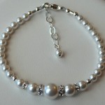 grey color Swarovski Strand Necklace