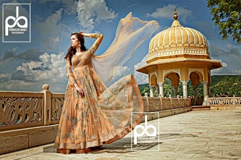 long bridal wear dress by Janhavi Gupta for wedding