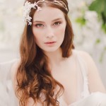 lovely bridal headpiece in white color