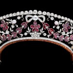 red and silver color Kokoshnik tiara