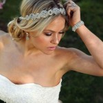 silver color bridal headpiece