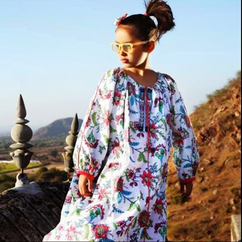 white printed dress by Pareesa collection