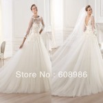 white color 2014 women Wedding Gown