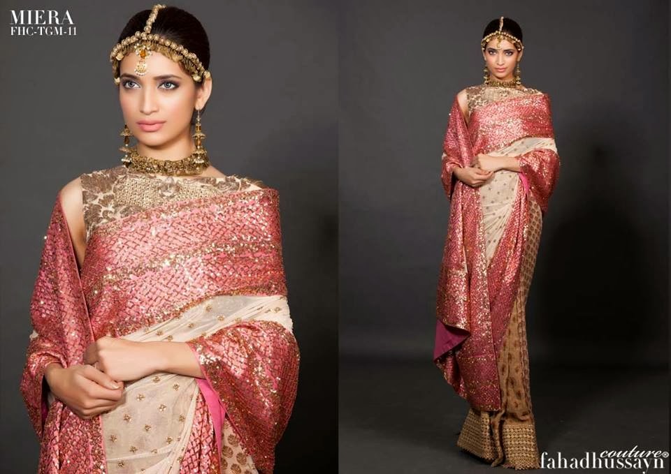 women wear saree Fahad Hussayn collection