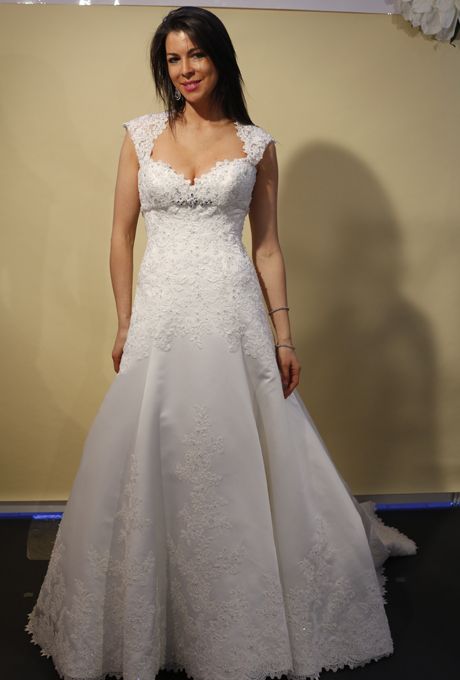 4 Cap-sleeve slim gowns dresses for wedding 2014 (5)