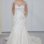 Cap-sleeve slim gowns dresses for wedding 2014 (4)