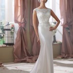 Cap-sleeve slim gowns dresses for wedding 2014 (8)
