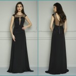 Sheer cap sleeve gown prom dresses (16)