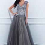 Sheer cap sleeve gown prom dresses (9)