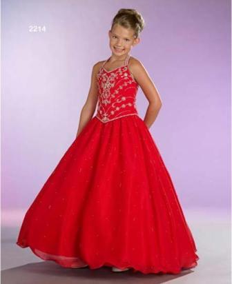 red ball gown dresses for kids (2)