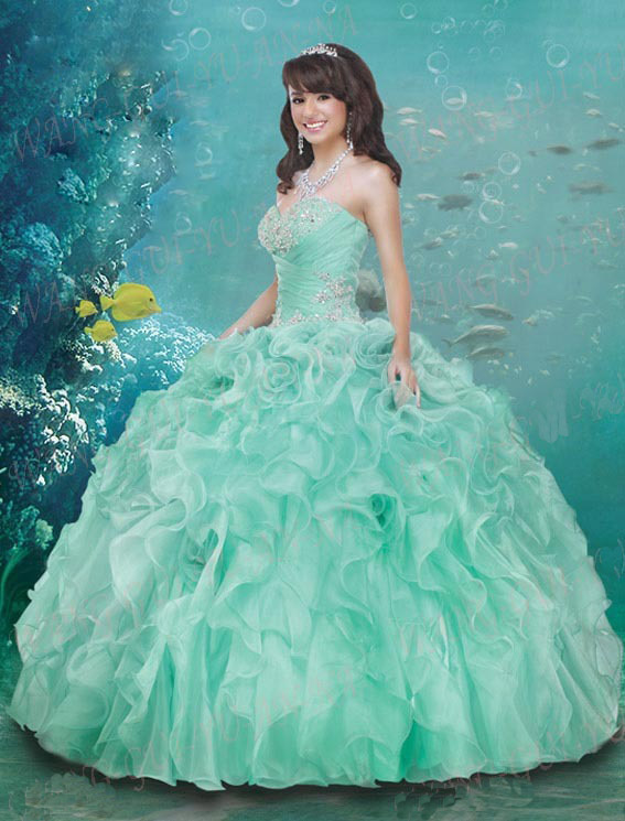 1. sea green fairytale dresses bridal and evening wear