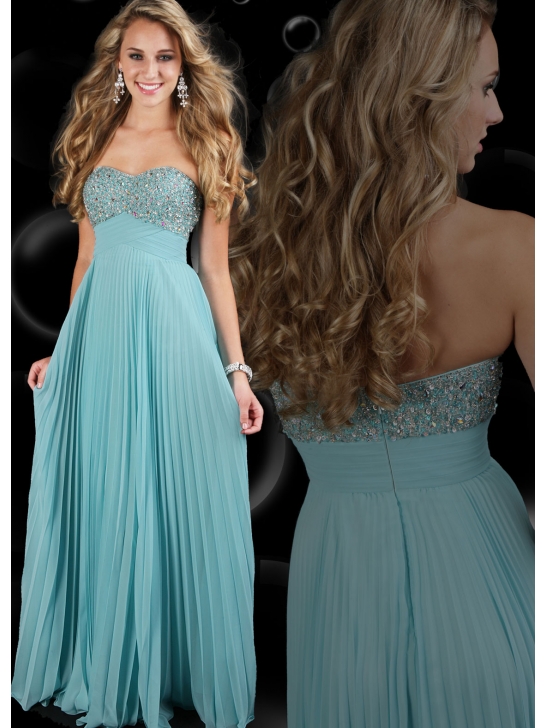 3 floor lenght Chiffon Strapless Formal Dresses for girls