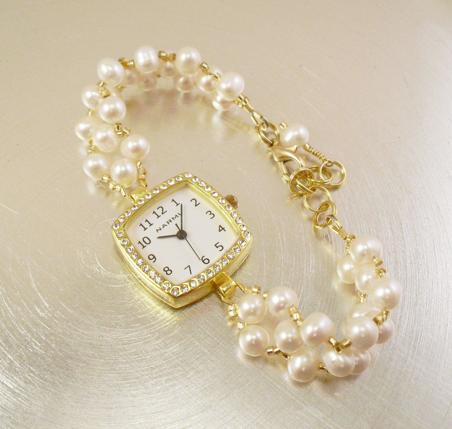 3 great Natural pearl watch