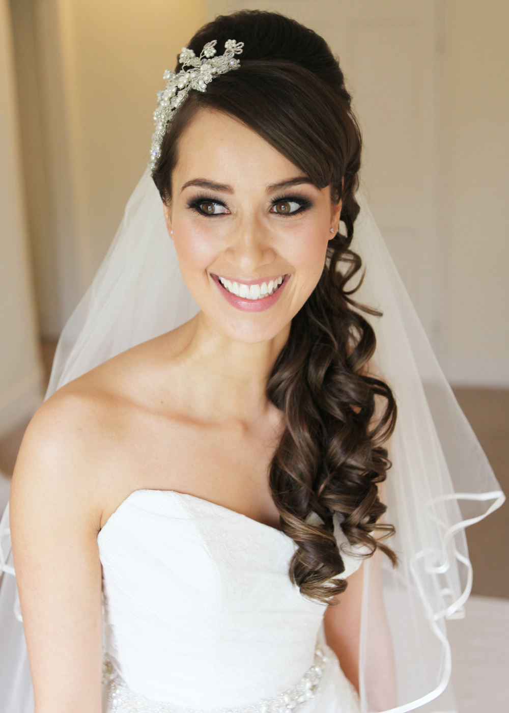 amazing bridal tiaras hair down