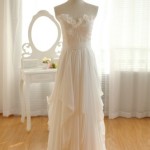 latest strapless sweetheart lace wedding dress