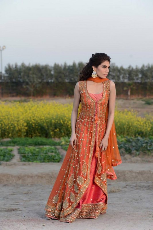 orange eastern wedding dresses