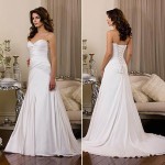 popular strapless sweetheart lace wedding dress