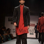 red and black manish malhotra men dress