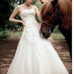 strapless sweetheart lace wedding dress 2014