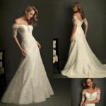 stylish wedding dresses for older women with sleeves