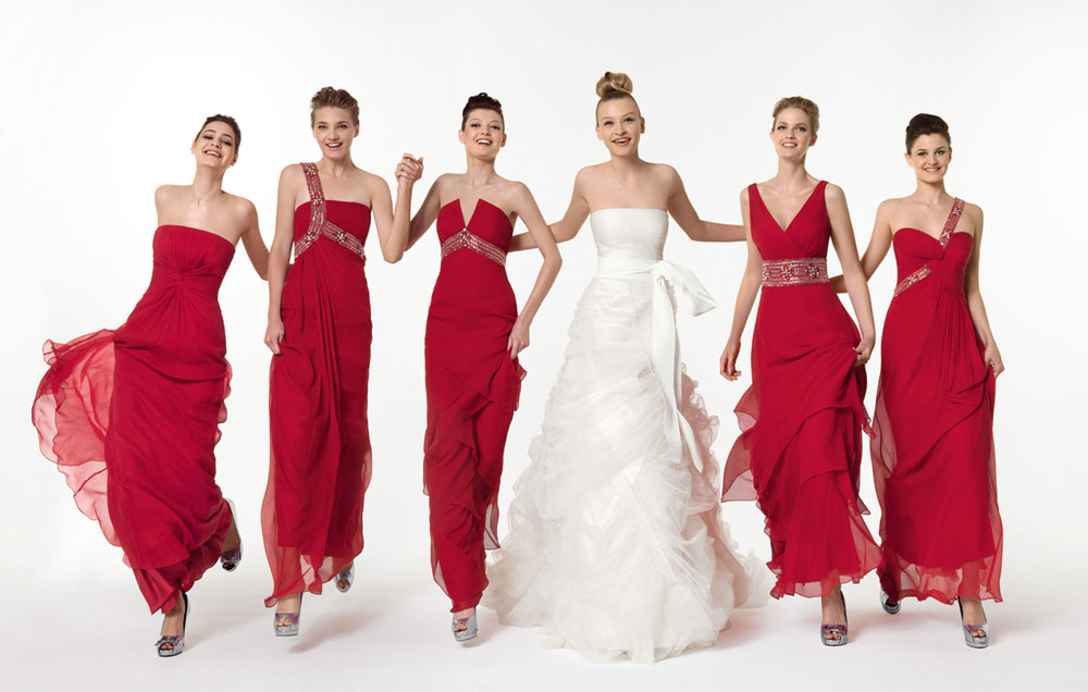 2 Red Bridesmaid Dresses & Red Bridesmaid Gowns collection (16)