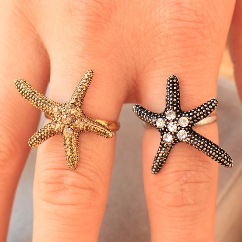 4 Starfish Ring for women