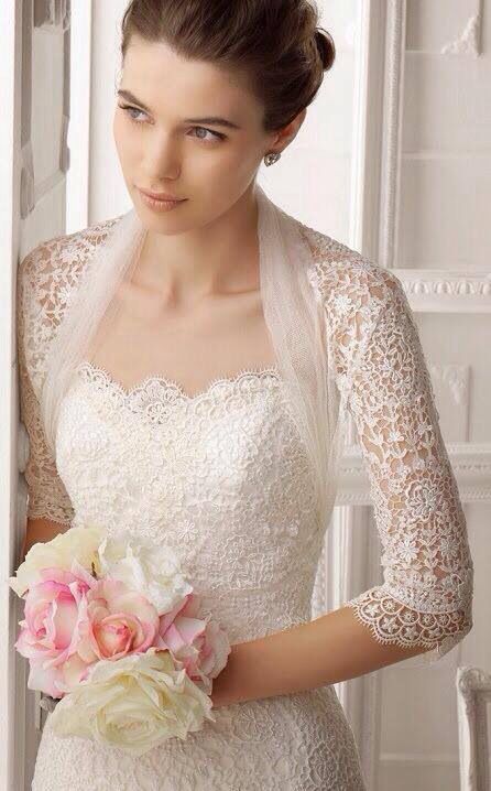 1 stylish trendy Lace Shrug for bride (4)