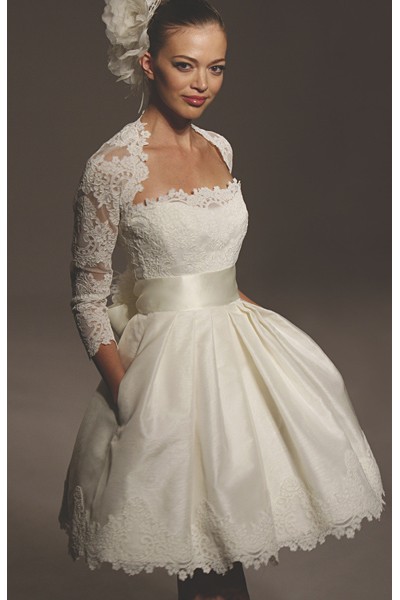 6 12 types of short wedding dress (10)