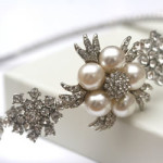 Vintage style Crystal and pearl tiara