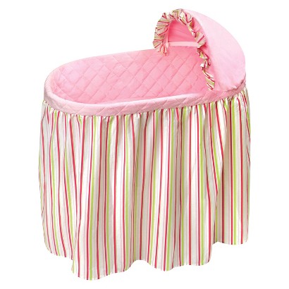 badger basket bassinet in pink color