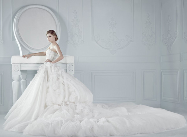 white Michael Cinco Wedding Gowns