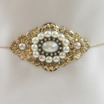 Vintage Pearl Crystal Wedding Sash Belt for brides (11)