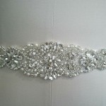 Vintage Pearl Crystal Wedding Sash Belt for brides (3)