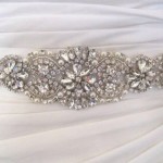 Vintage Pearl Crystal Wedding Sash Belt for brides (4)