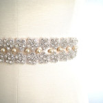 Vintage Pearl Crystal Wedding Sash Belt for brides (5)