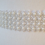 Vintage Pearl Crystal Wedding Sash Belt for brides (7)