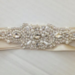 Vintage Pearl Crystal Wedding Sash Belt for brides (8)