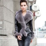 Leather Coats With Full Sleeves in Grey Color Leather Coats With Full Sleeves in Grey Color