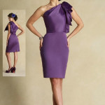 purple one shoulder bridesmaid dress for girls (12)