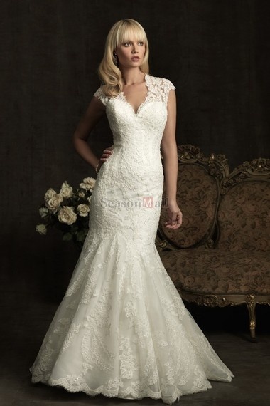 1 Lace & Chiffon Mermaid Wedding Dress (1)