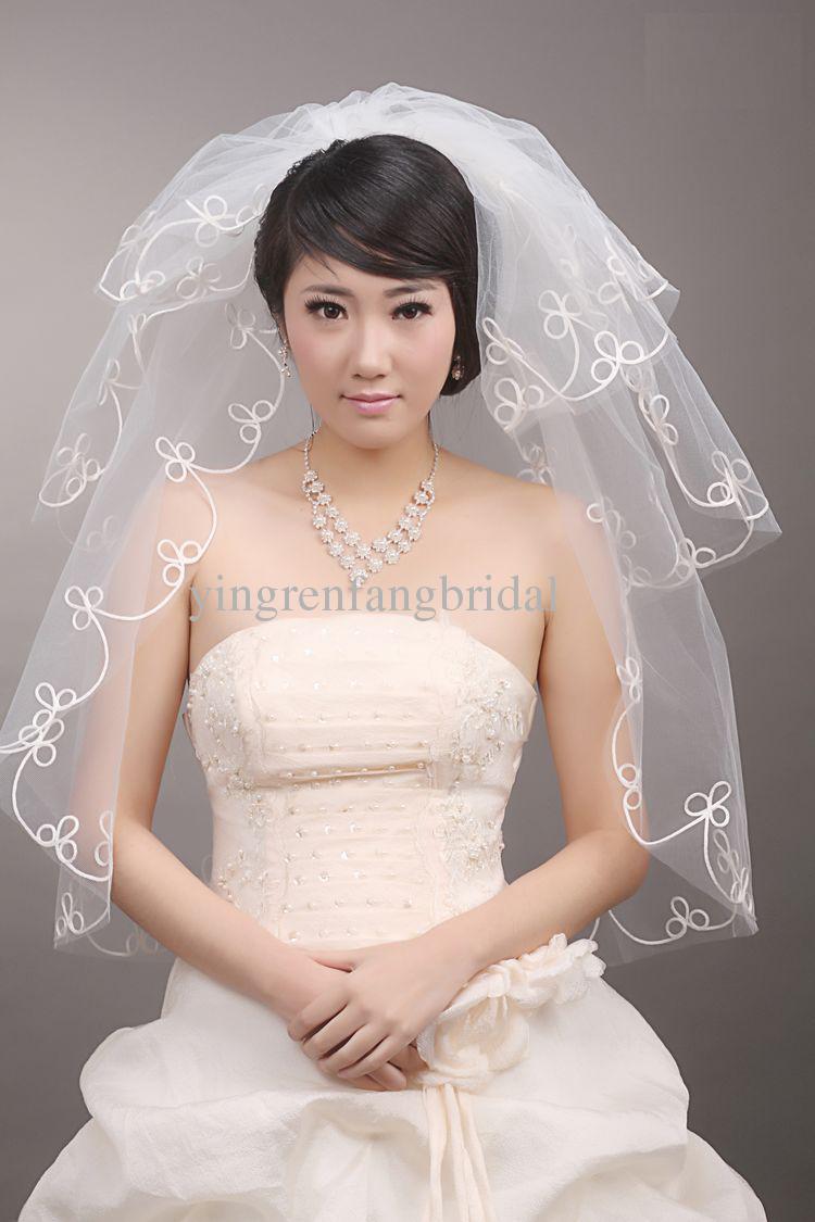 1 wedding ribbon veil for bride (15)