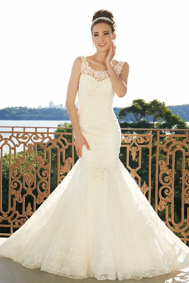 2 Lace & Chiffon Mermaid Wedding Dress (5)