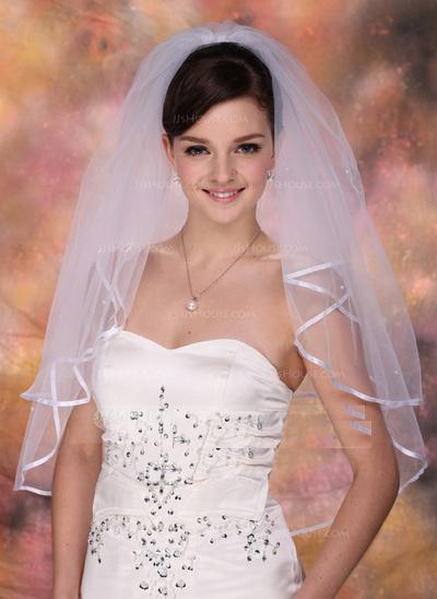 2 wedding ribbon veil for bride (7)