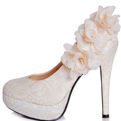 4 Lace wedding shoes 2015 collection (8)