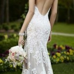 Beautiful open back lace wedding dress 2015