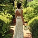 Beautiful open back lace wedding dress 2015 (2)