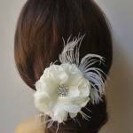 Ivory Bridal Fascinator Bridal by FancieStrands (1)