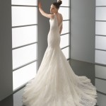 Lace & Chiffon Mermaid Wedding Dress (4)