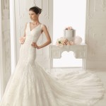 Lace & Chiffon Mermaid Wedding Dress (7)