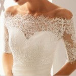 Off-Shoulder Lace bolero jacket ideas for bridals (12)